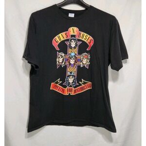 Guns N Roses Appetite For Destruction Black Short Sleeve‎ T-Shirt Size XL Unisex